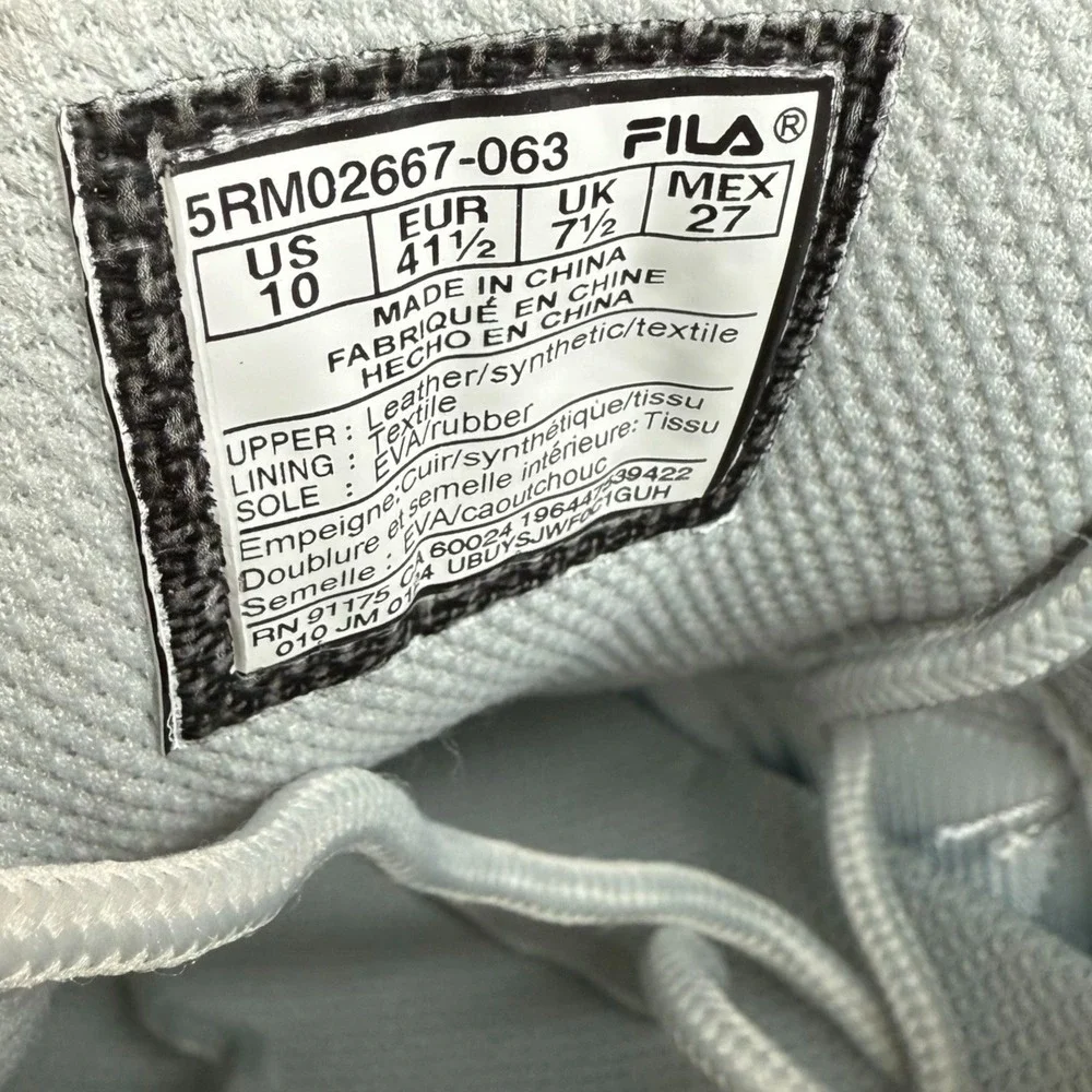 New Fila Women's 10‎ Electrove 2 Sneakers Silver Sparkle Glitter Metallic Chunky